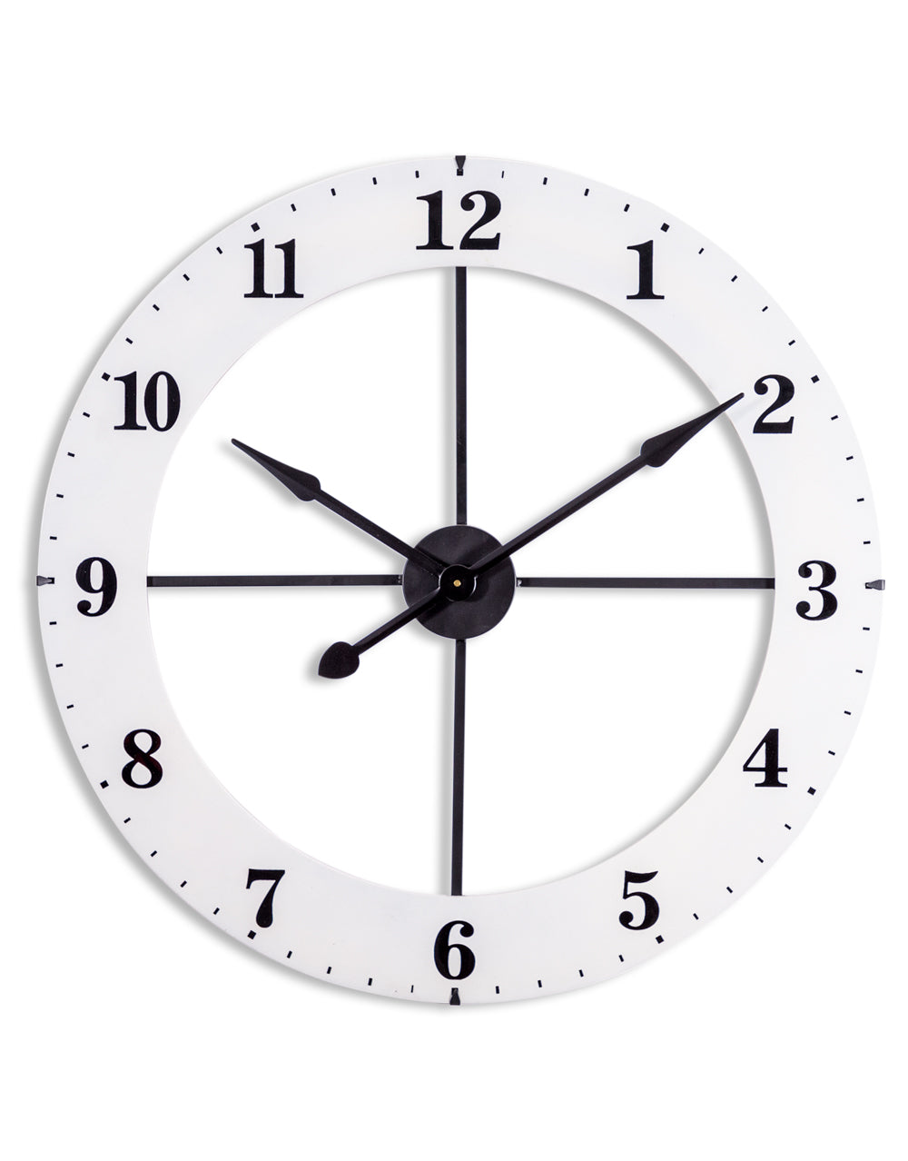 Large Black and White Dial Wall Clock