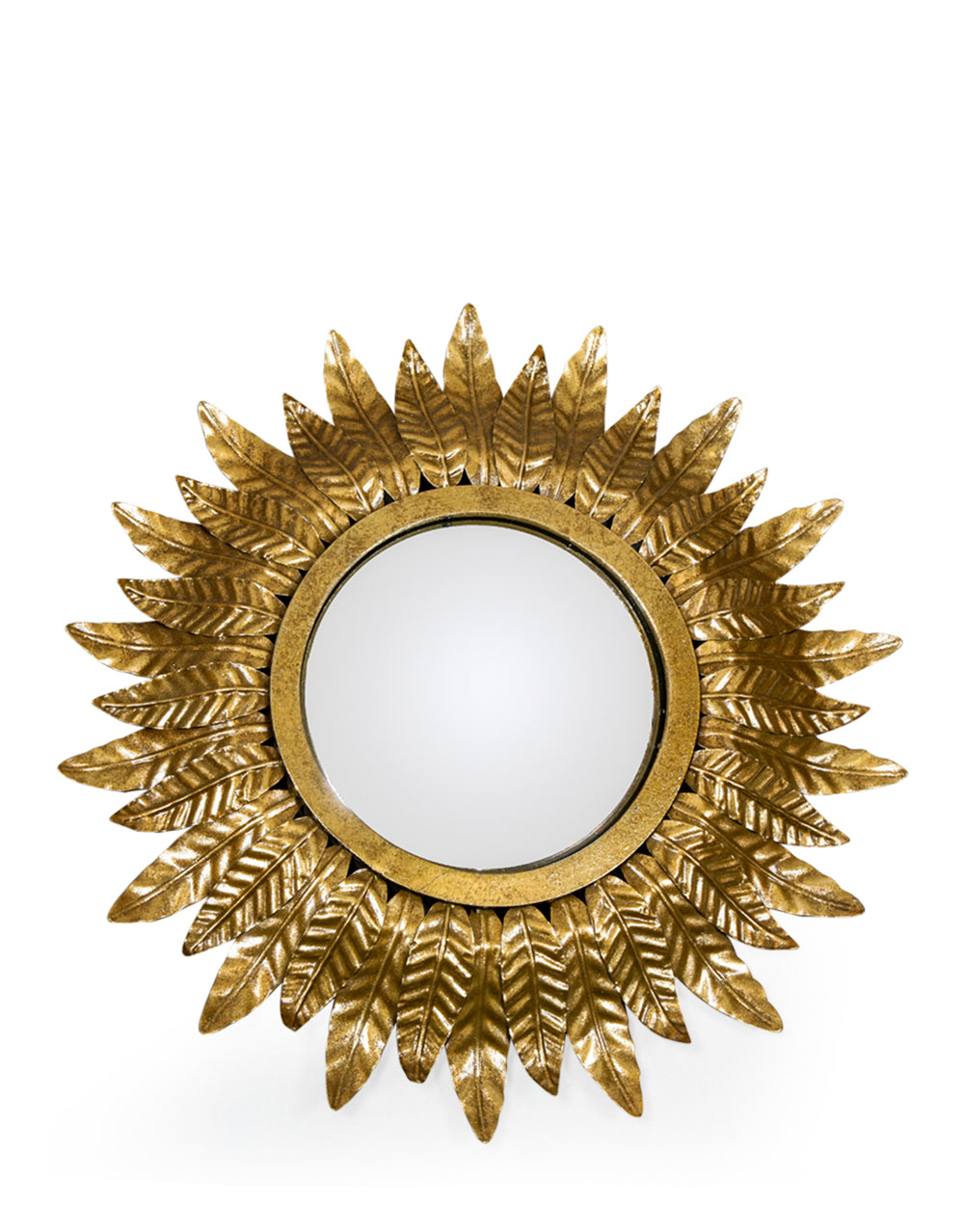 Small Gold Leaf Sun Mirror
