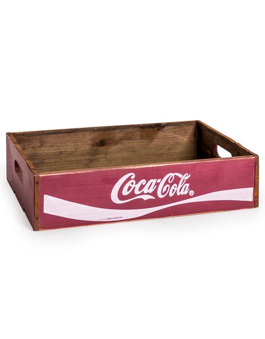 Antiqued Red Cola Wooden Tray