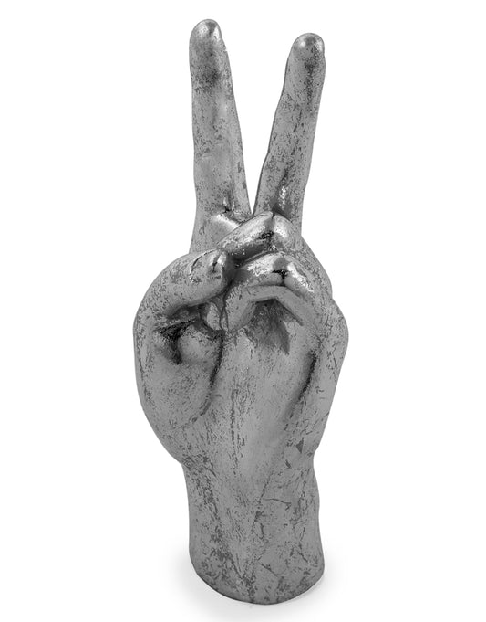 Silver "Peace" Hand Figure