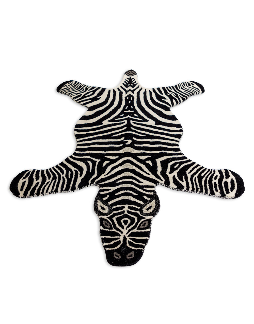 Hand Tufted Extra Large Zebra "Skin" Woollen Rug