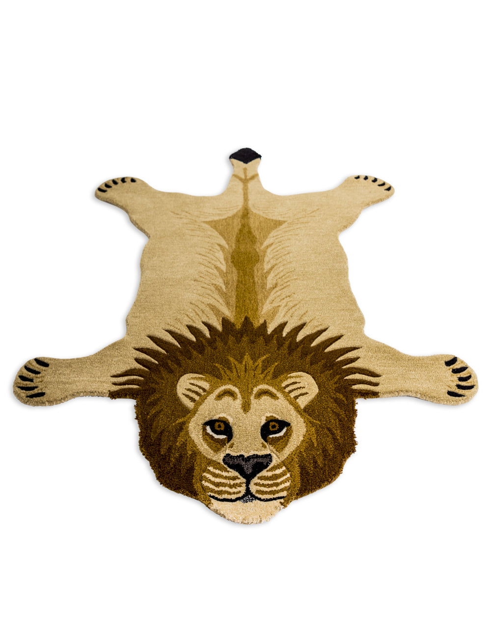 Hand Tufted Extra Large Lion "Skin" Woollen Rug