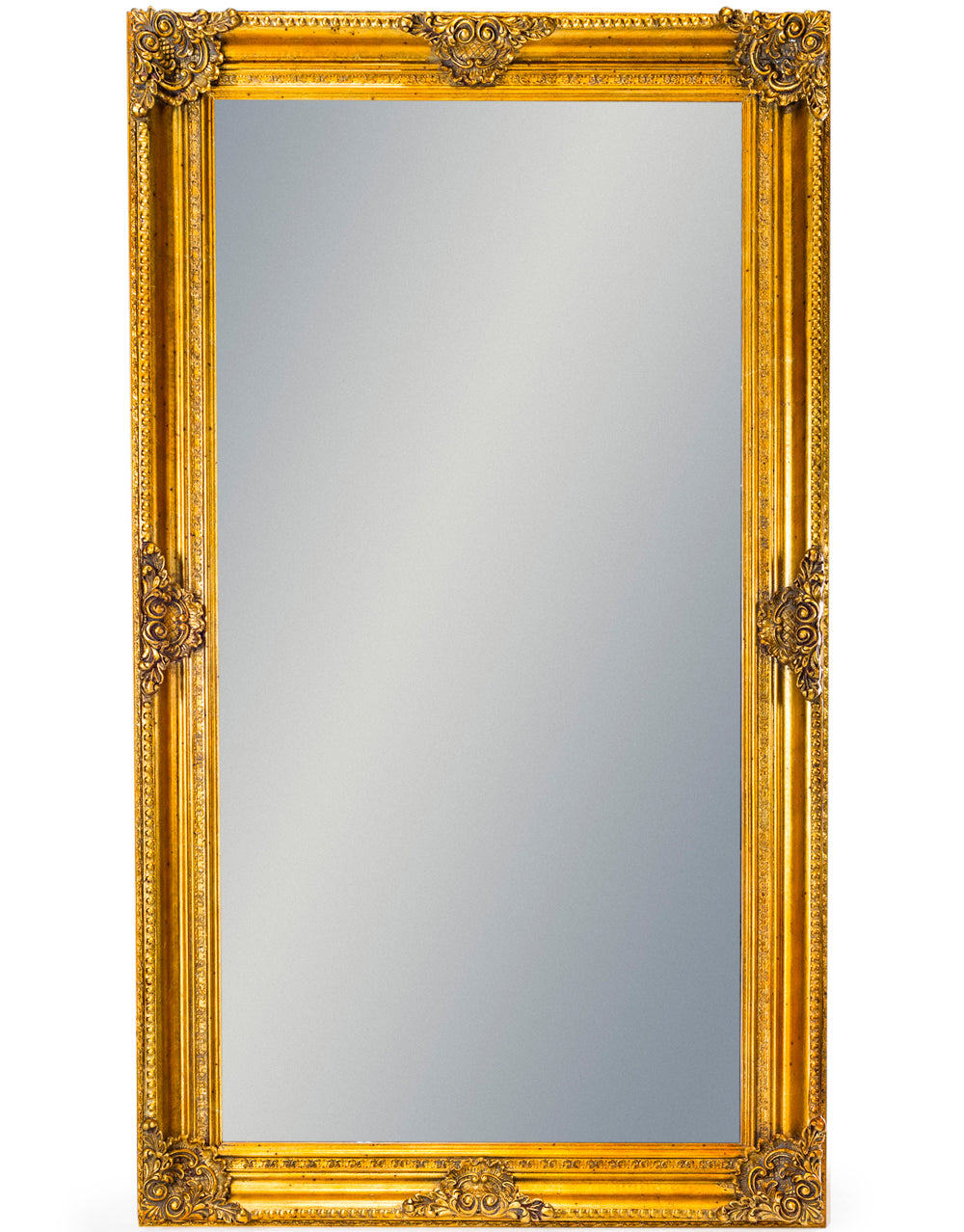 Large Gold Rectangular Classic Mirror