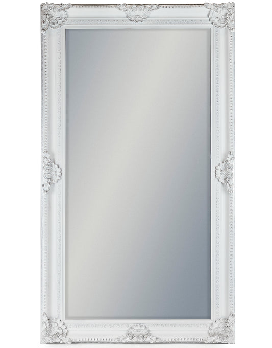 Large White Rectangular Classic Mirror