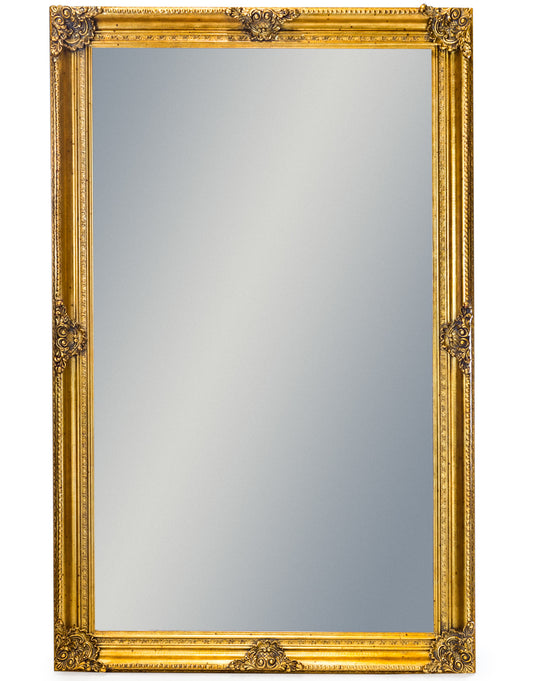 Extra Large Gold Rectangular Classic Mirror