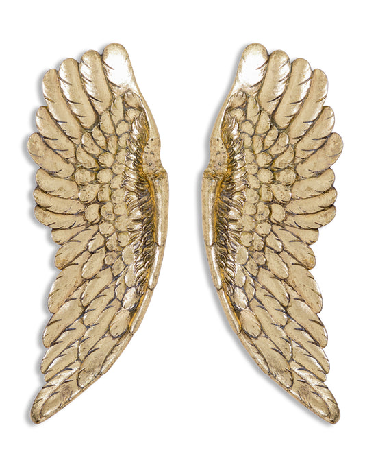 Pair of Antique Gold Wall Hanging Angel Wings
