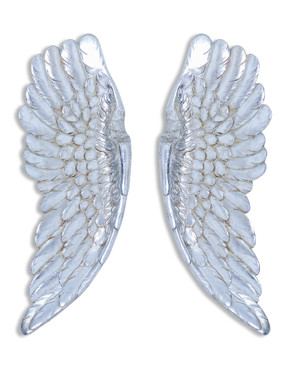 Pair of Antique Silver Wall Hanging Angel Wings