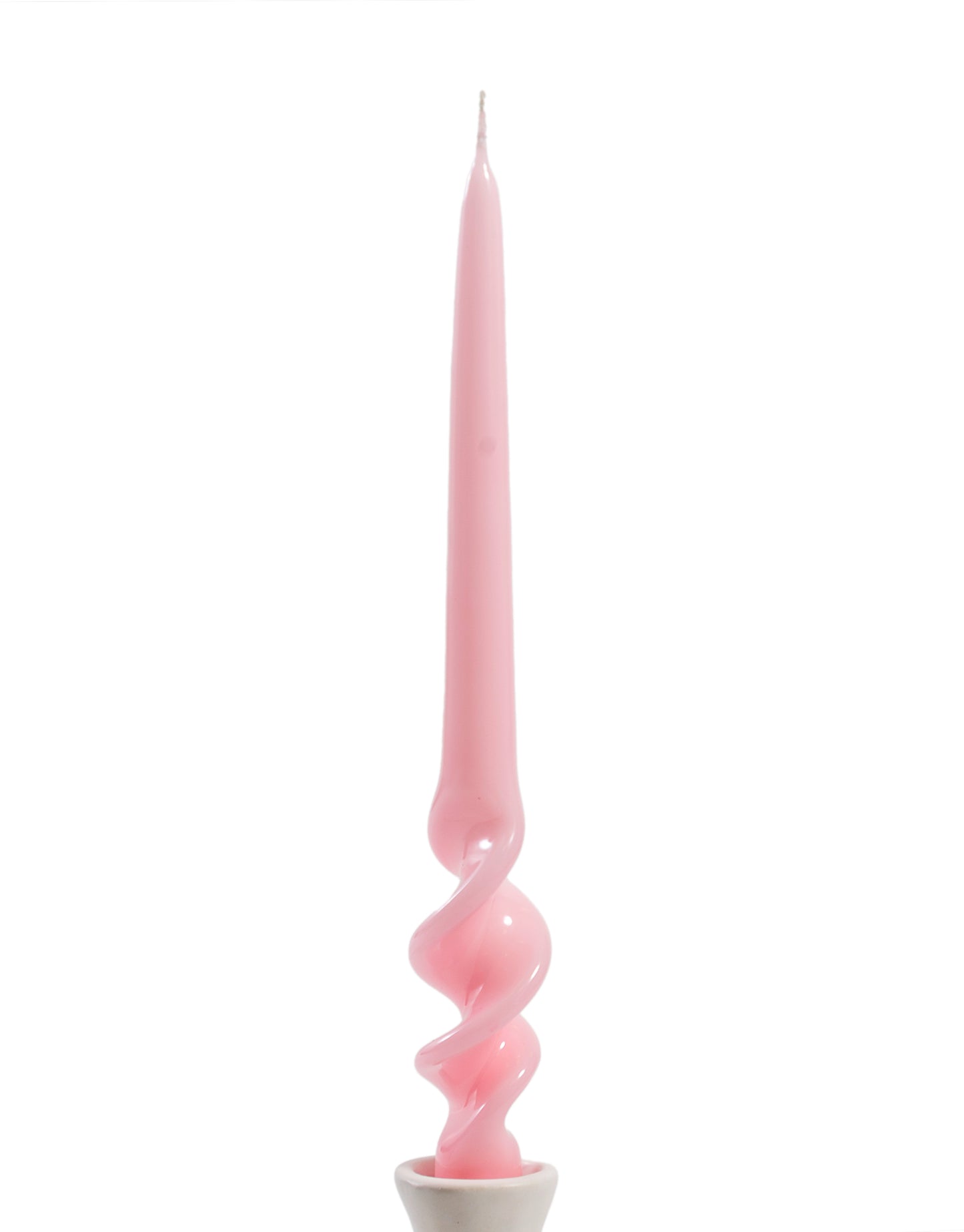 Gloss Rose Pink 29cm Hand Turned Taper Candle