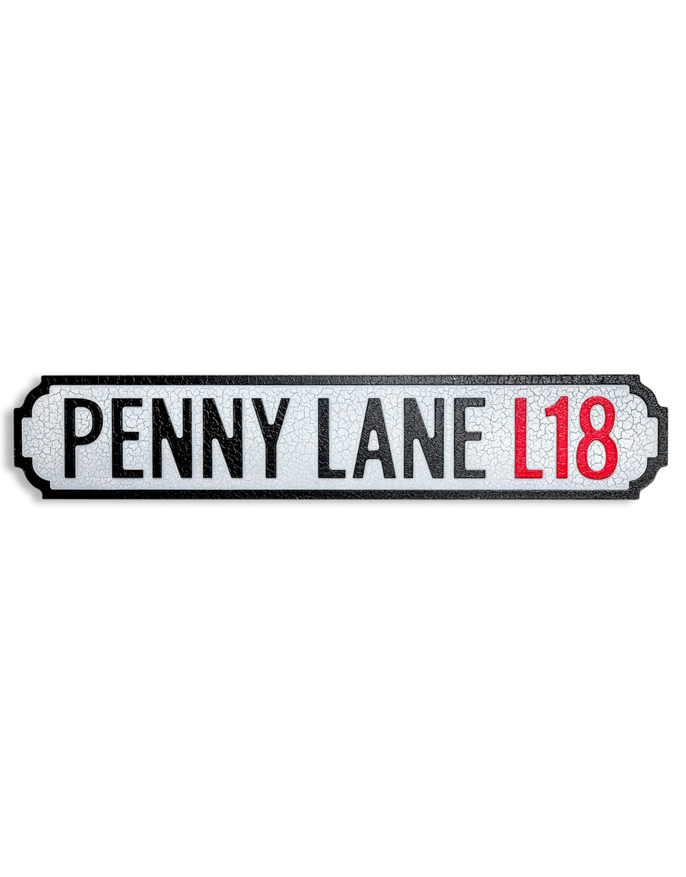 Antiqued Wooden "Penny Lane L18" Road Sign