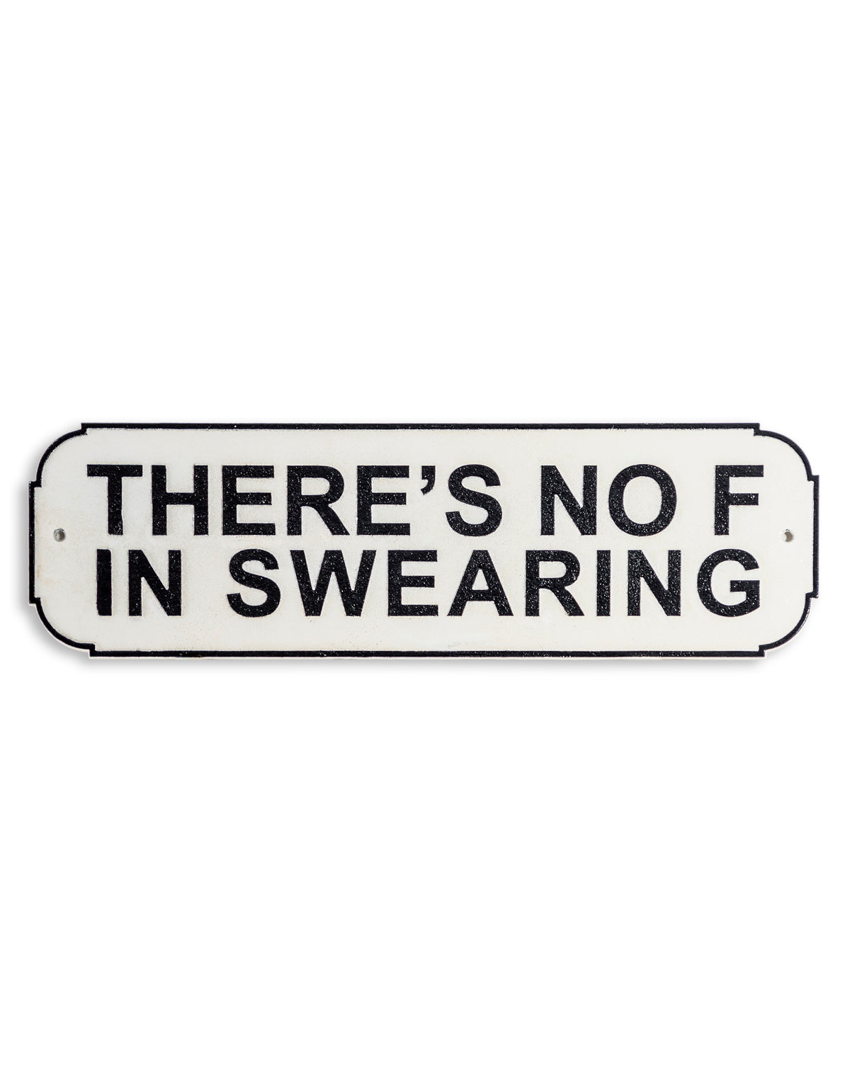 Swearing In Sign Cast Iron Antiqued Swearing Wall Sign – Tang & Co.