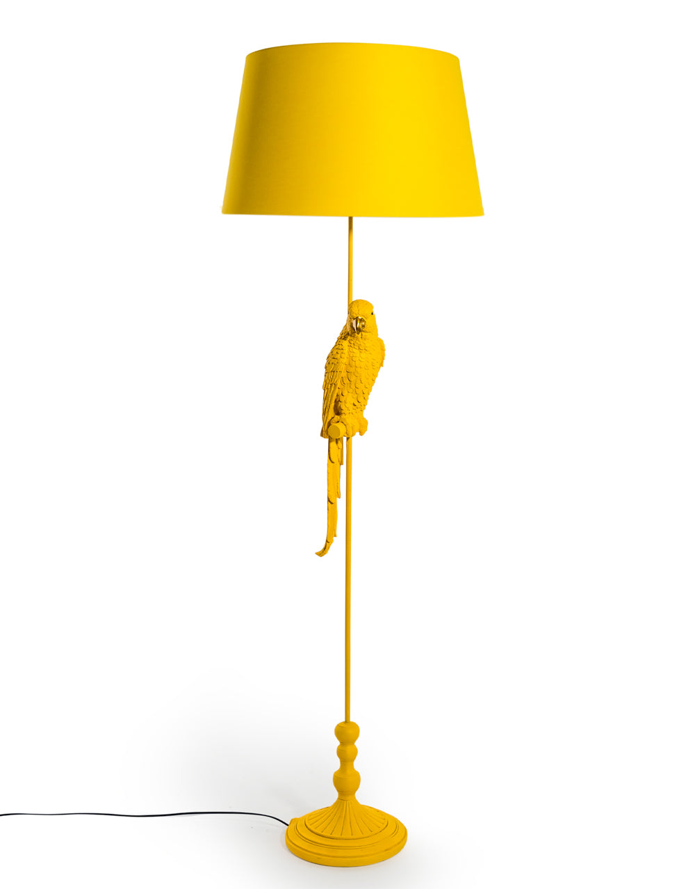 Matt Yellow Parrot Floor Lamp with Yellow Shade