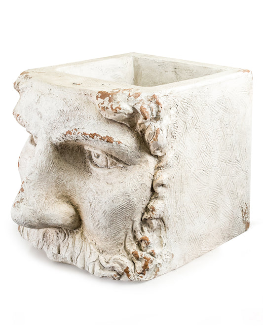 Large Rustic Stone Effect Classical Face Planter