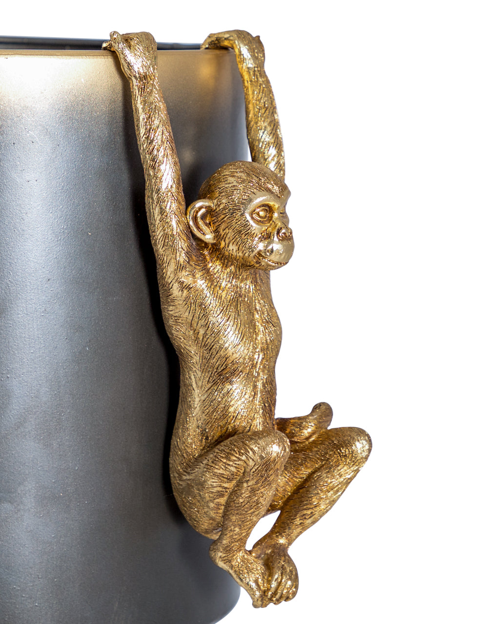 Antique Gold Hanging Monkey Pot Decor