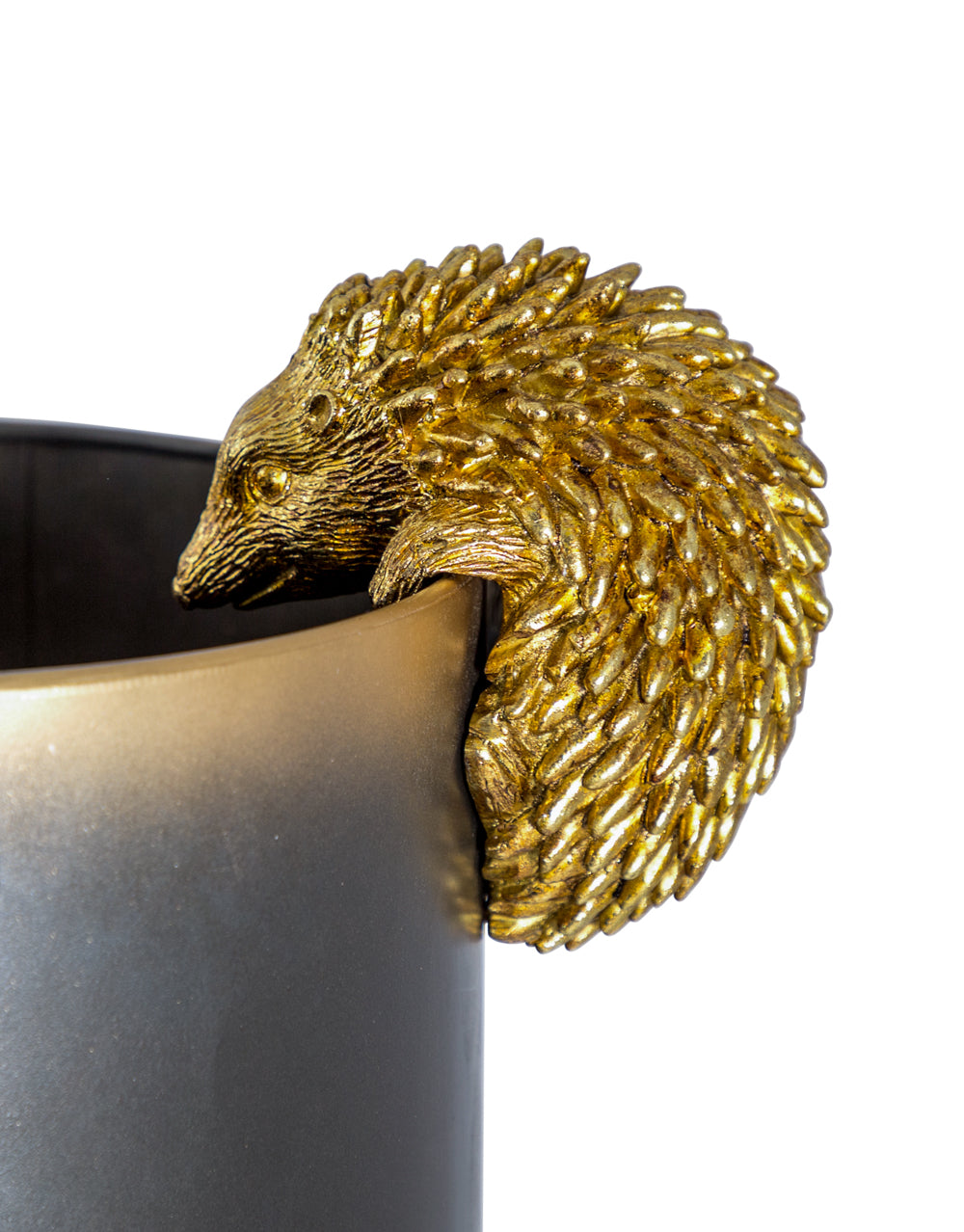 Antique Gold Hanging Hedgehog Pot Decor